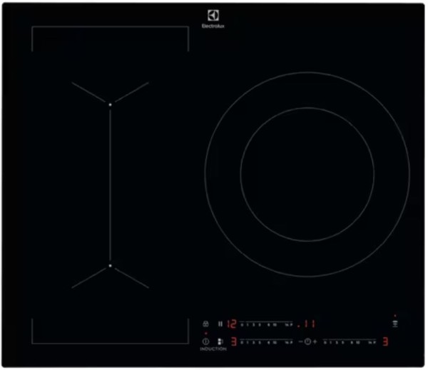 Electrolux Placas Serie 600 Flex, 60 cm, Puente, 3 zonas: 28 cm, 21 cm y 21 cm, Controles Slider (0-