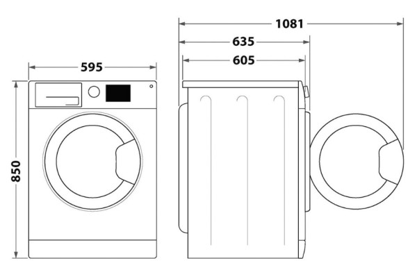 Whirlpool FFB 11469 BV SPT Lavadora de carga frontal de Libre instalación | Capacidad Lavado (kg): 1